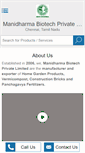 Mobile Screenshot of manidharmabiotech.com