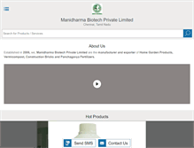 Tablet Screenshot of manidharmabiotech.com